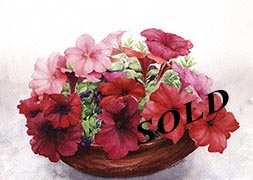 Red Petunias by Wendy Griffiths